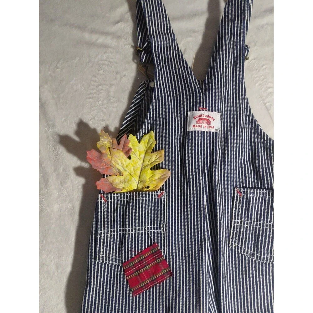 2t Round House overalls Striped Homemade Scarecrow Halloween And Fallfest Outfit